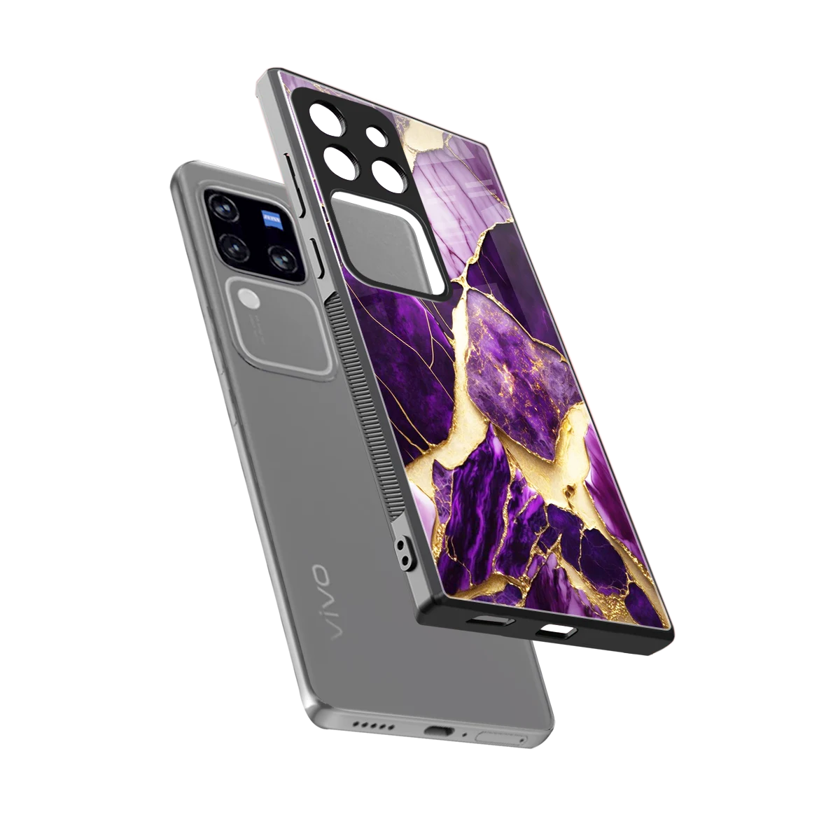 Regal Quartz sleekvivo v30 pro cover with tempered glass back and TPU edges