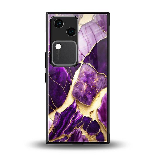 Regal Quartz back phone cover | glass case for vivo v30