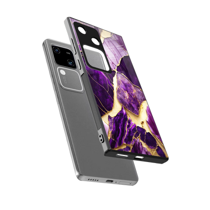 Regal Quartz sleek vivo v30 cover with tempered glass back and TPU edges