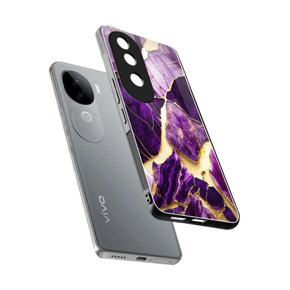 Regal Quartz sleek vivo v40e cover with tempered glass back and TPU edges