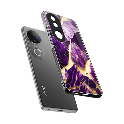 Regal Quartz sleek vivo v50 cover with tempered glass back and TPU edges