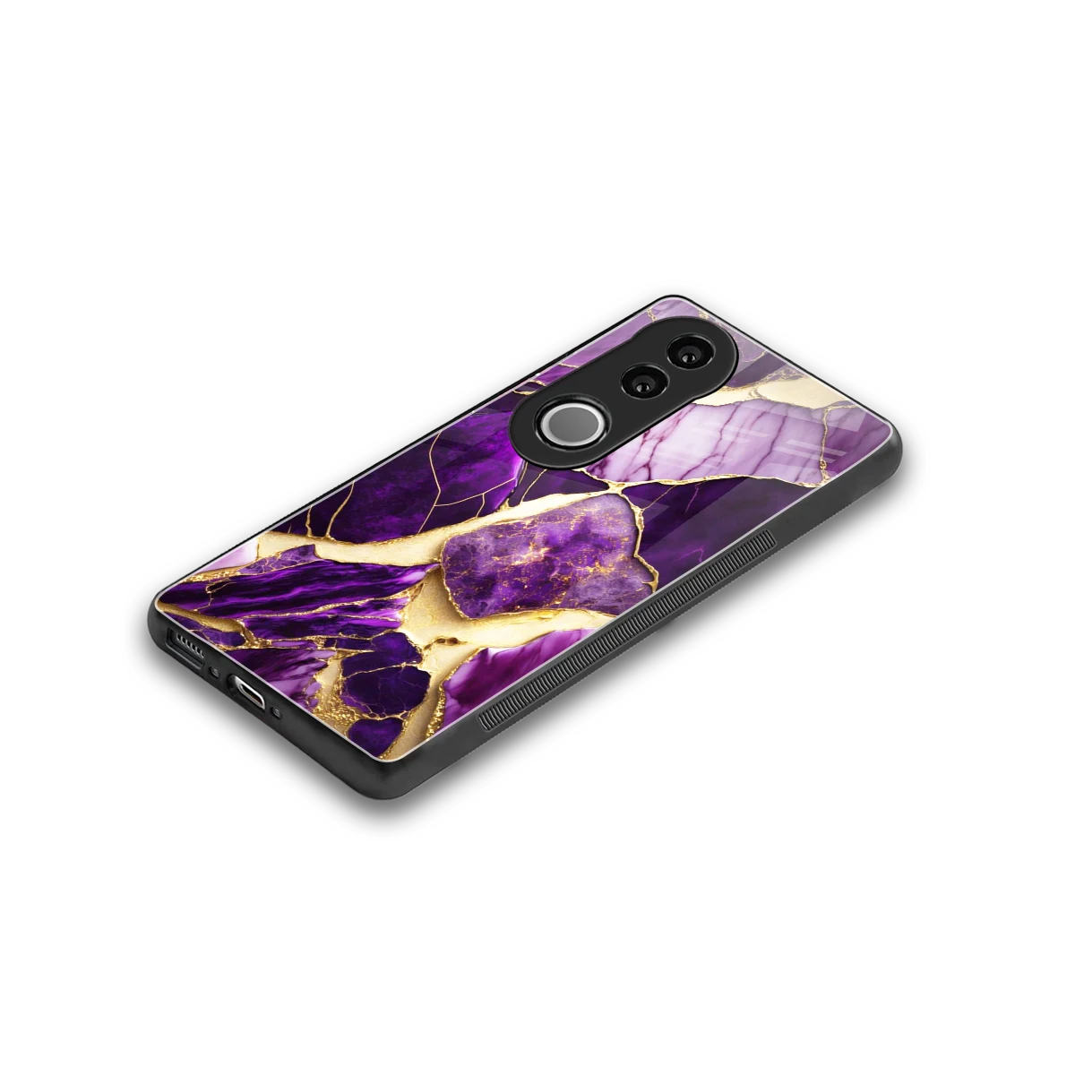 Regal Quartz stylish phone case for vivo v50 | glossy glass and slim fit