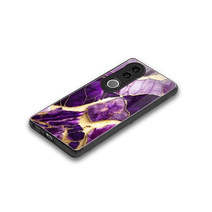 Regal Quartz stylish phone case for vivo v50 | glossy glass and slim fit