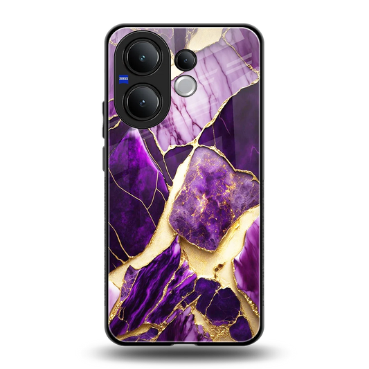 Regal Quartz back phone cover | glass case for vivo v60