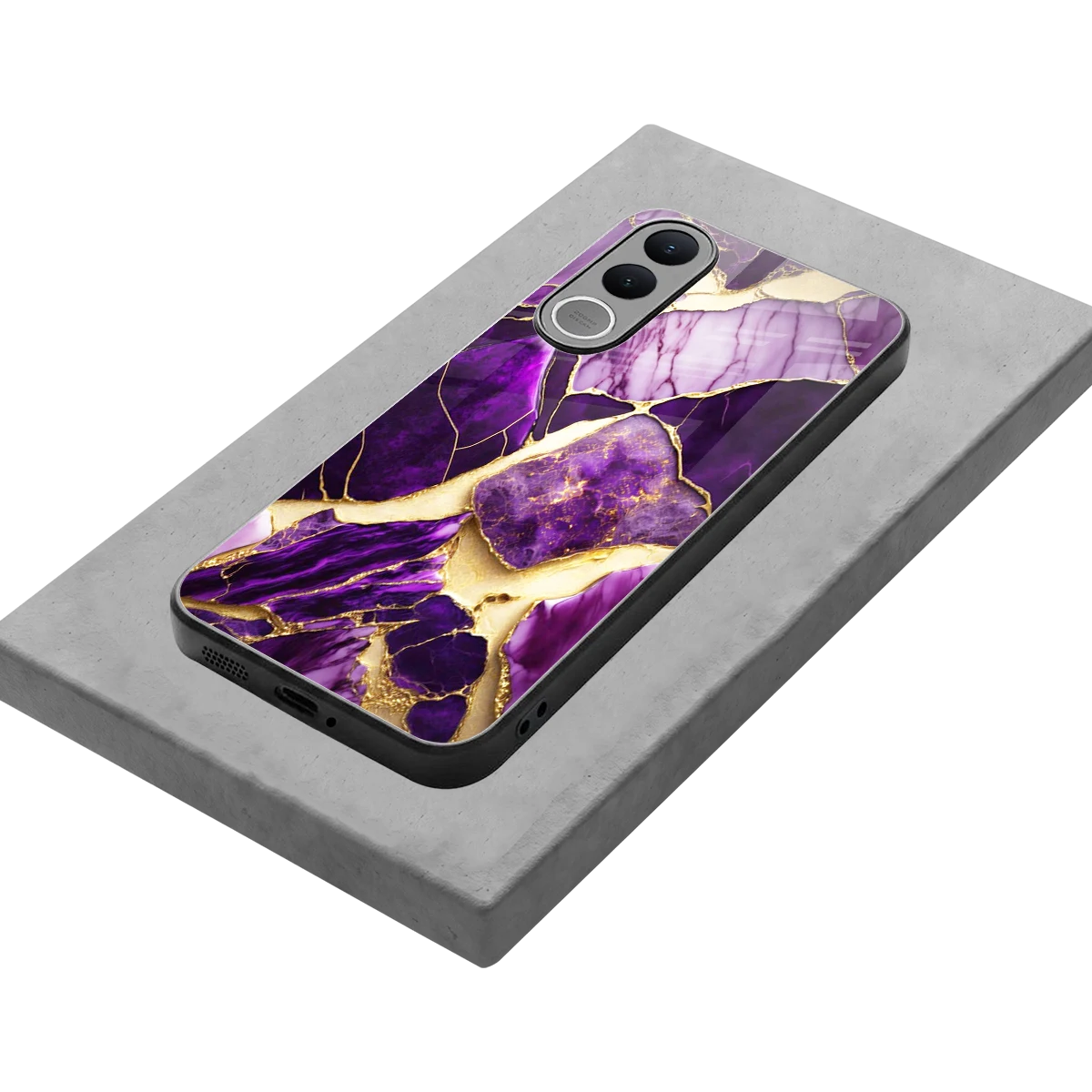 Regal Quartz stylish phone case for vivo v70 fe | glossy glass and slim fit