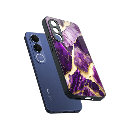 Regal Quartz sleek vivo v70 fe cover with tempered glass back and TPU edges