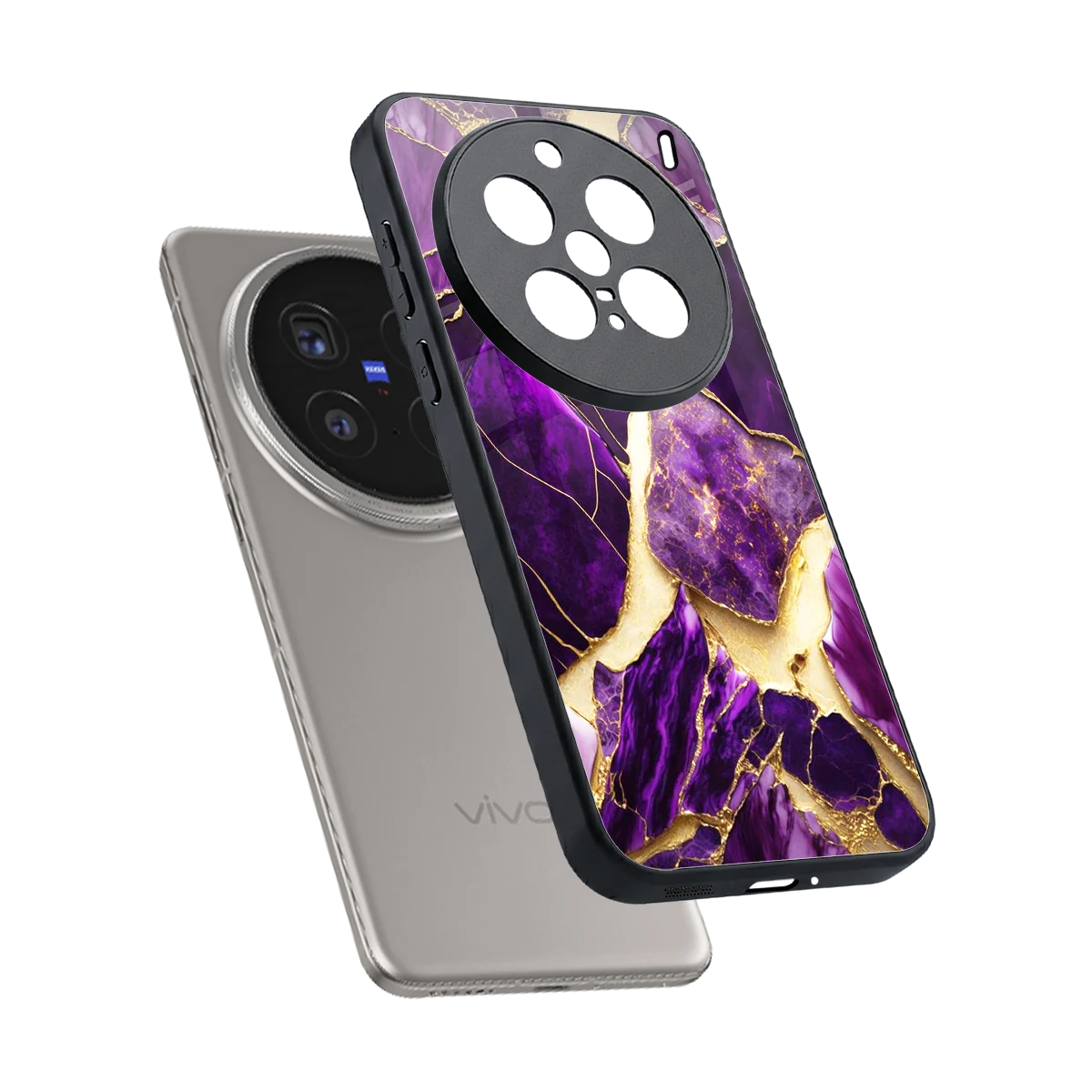 Regal Quartz sleek vivo x200 pro cover with tempered glass back and TPU edges