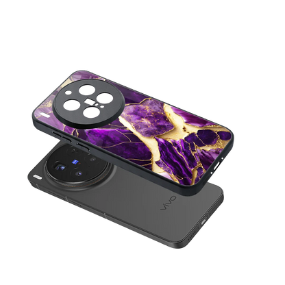 Regal Quartz sleek vivo x300 pro cover with tempered glass back and TPU edges