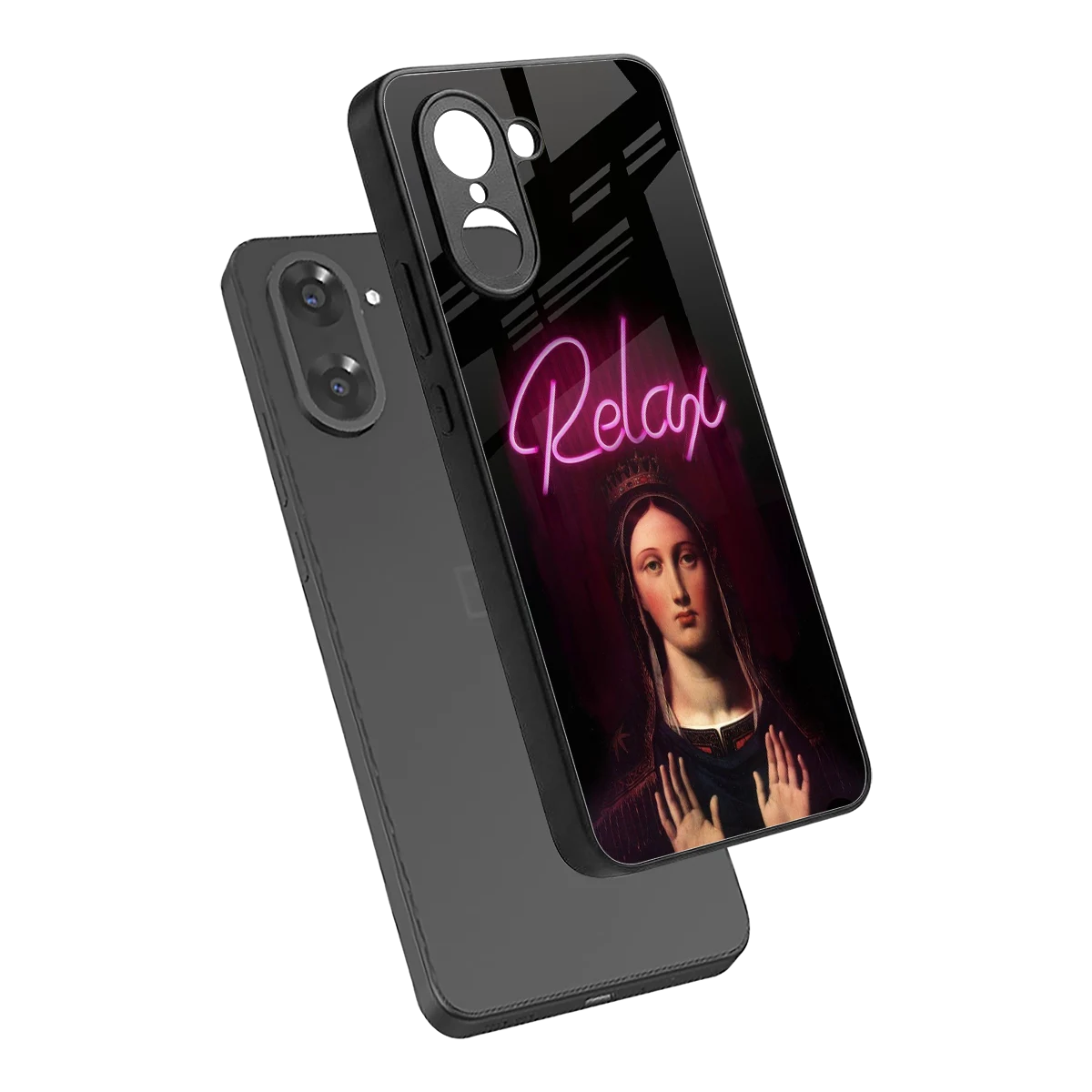 Relax sleek oneplus nord ce5 5g cover with tempered glass back and TPU edges