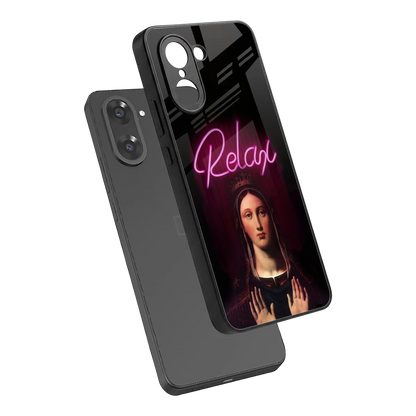 Relax sleek oneplus nord ce5 5g cover with tempered glass back and TPU edges