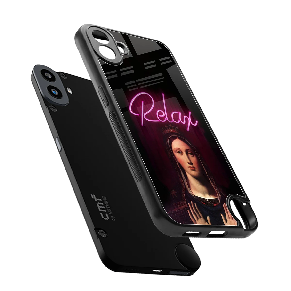 Relax sleek cmf nothing phone 1 cover with tempered glass back and TPU edges