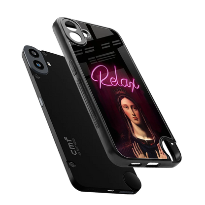 Relax sleek cmf nothing phone 1 cover with tempered glass back and TPU edges