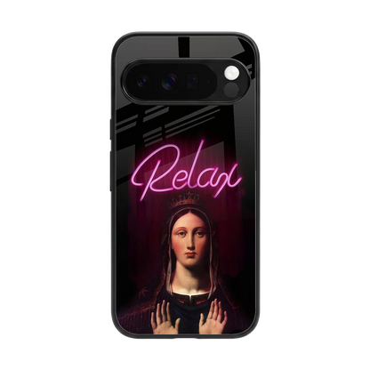Relax back phone cover | glass case for google pixel 10 pro xl