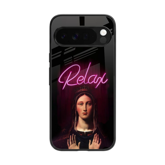 Relax back phone cover | glass case for google pixel 10 pro xl