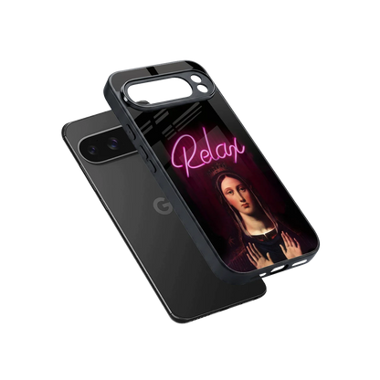 Relax sleek google pixel 10 pro xl cover with tempered glass back and TPU edges