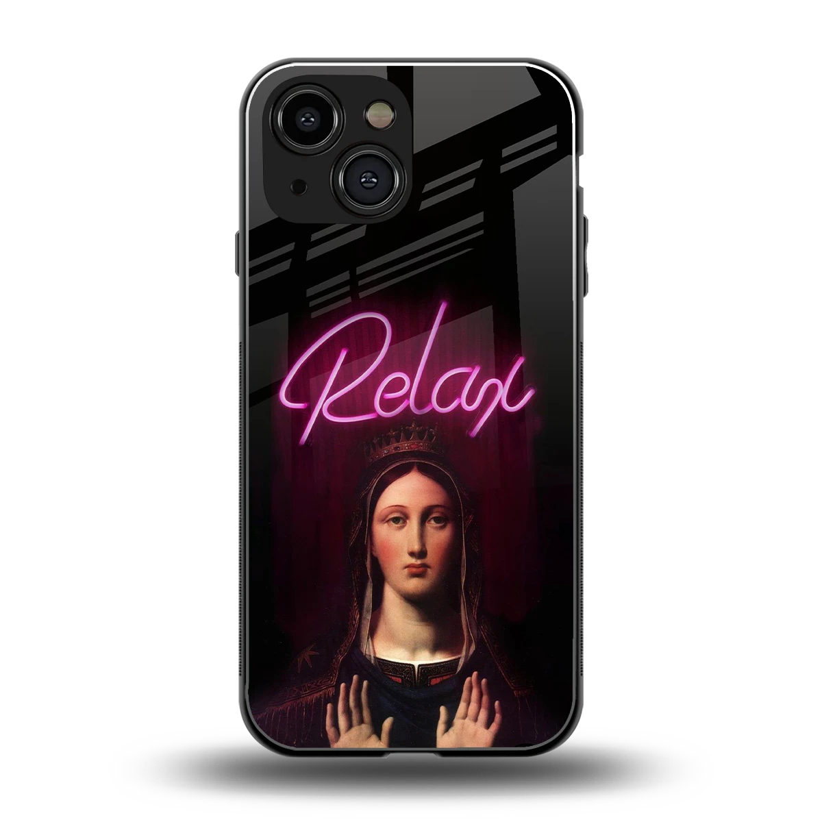 Relax back phone cover | glass case for iphone 13 mini