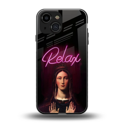 Relax back phone cover | glass case for iphone 12 mini