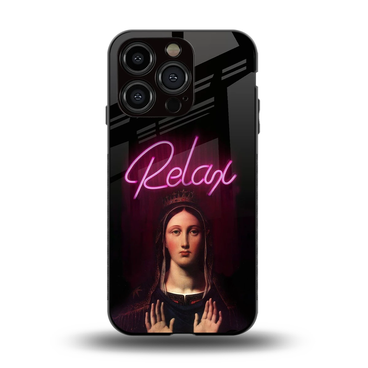 Relax back phone cover | glass case for iphone 13 pro