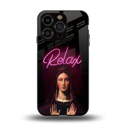 Relax back phone cover | glass case for iphone 13 pro