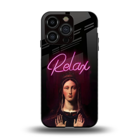Relax back phone cover | glass case for iphone 12 pro