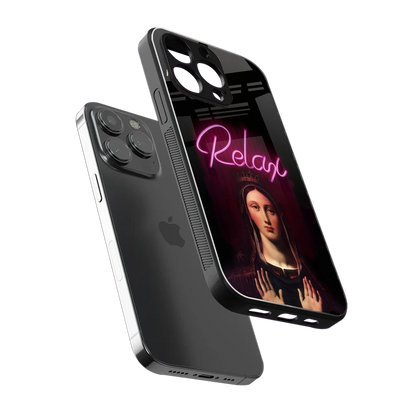 Relax sleek iphone 13 pro cover with tempered glass back and TPU edges