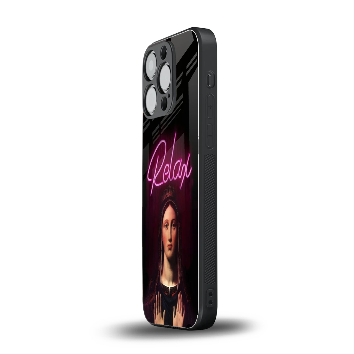 Relax iphone 12 pro mobile cover | shockproof glass phone case
