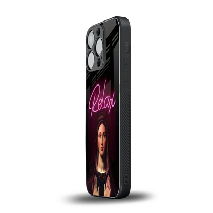 Relax iphone 12 pro mobile cover | shockproof glass phone case
