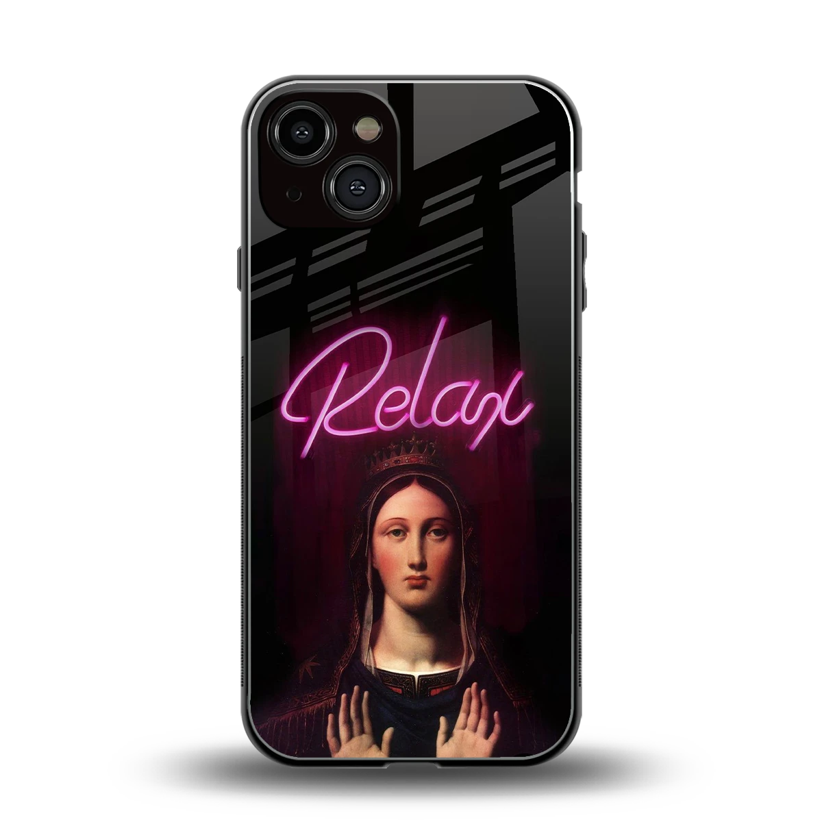Relax back phone cover | glass case for iphone 14