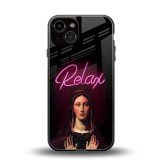 Relax back phone cover | glass case for iphone 14