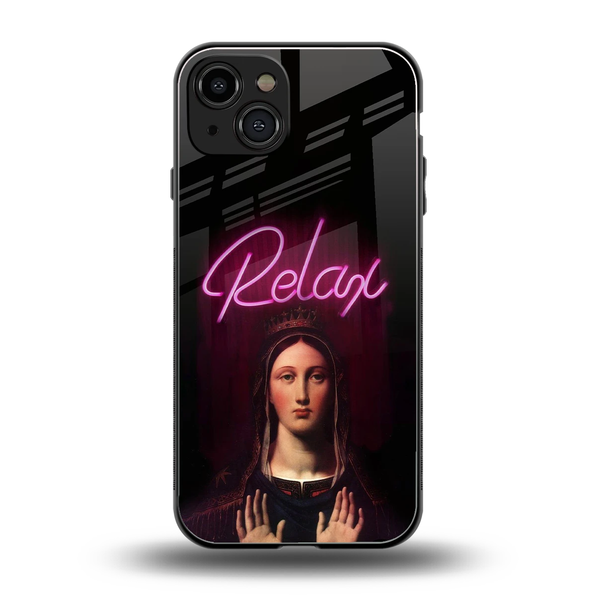 Relax back phone cover | glass case for iphone 15