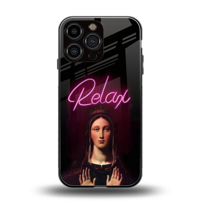 Relax back phone cover | glass case for iphone 16 pro max
