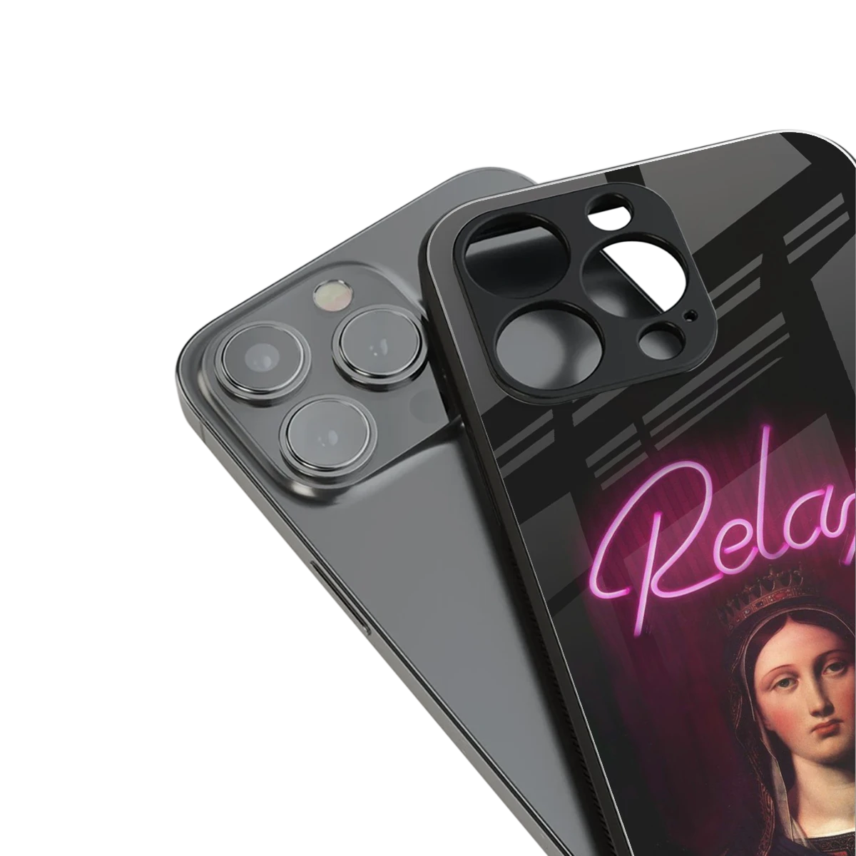Relax stylish phone case for iphone 15 | glossy glass and slim fit