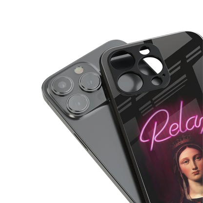 Relax stylish phone case for iphone 15 | glossy glass and slim fit