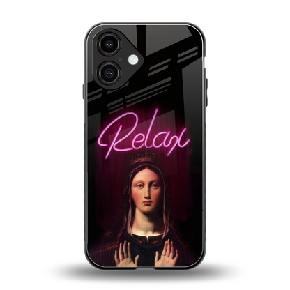 Relax back phone cover | glass case for iphone 16