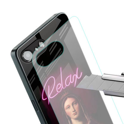 Relax stylish phone case for iphone 16e | glossy glass and slim fit