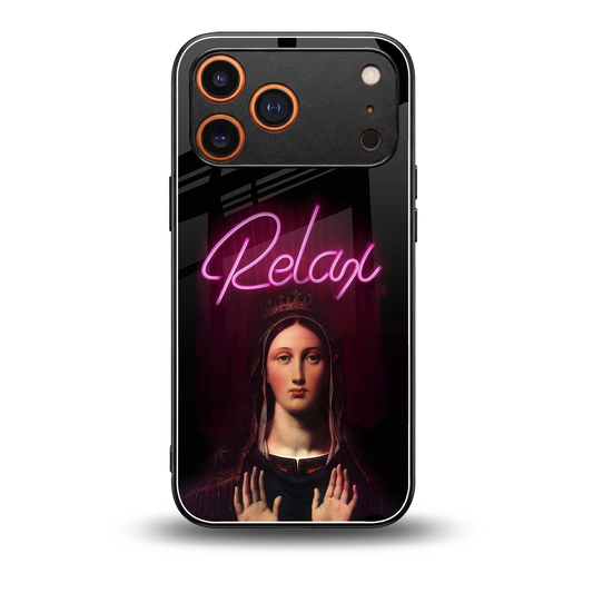 Relax back phone cover | glass case for iphone 17 pro