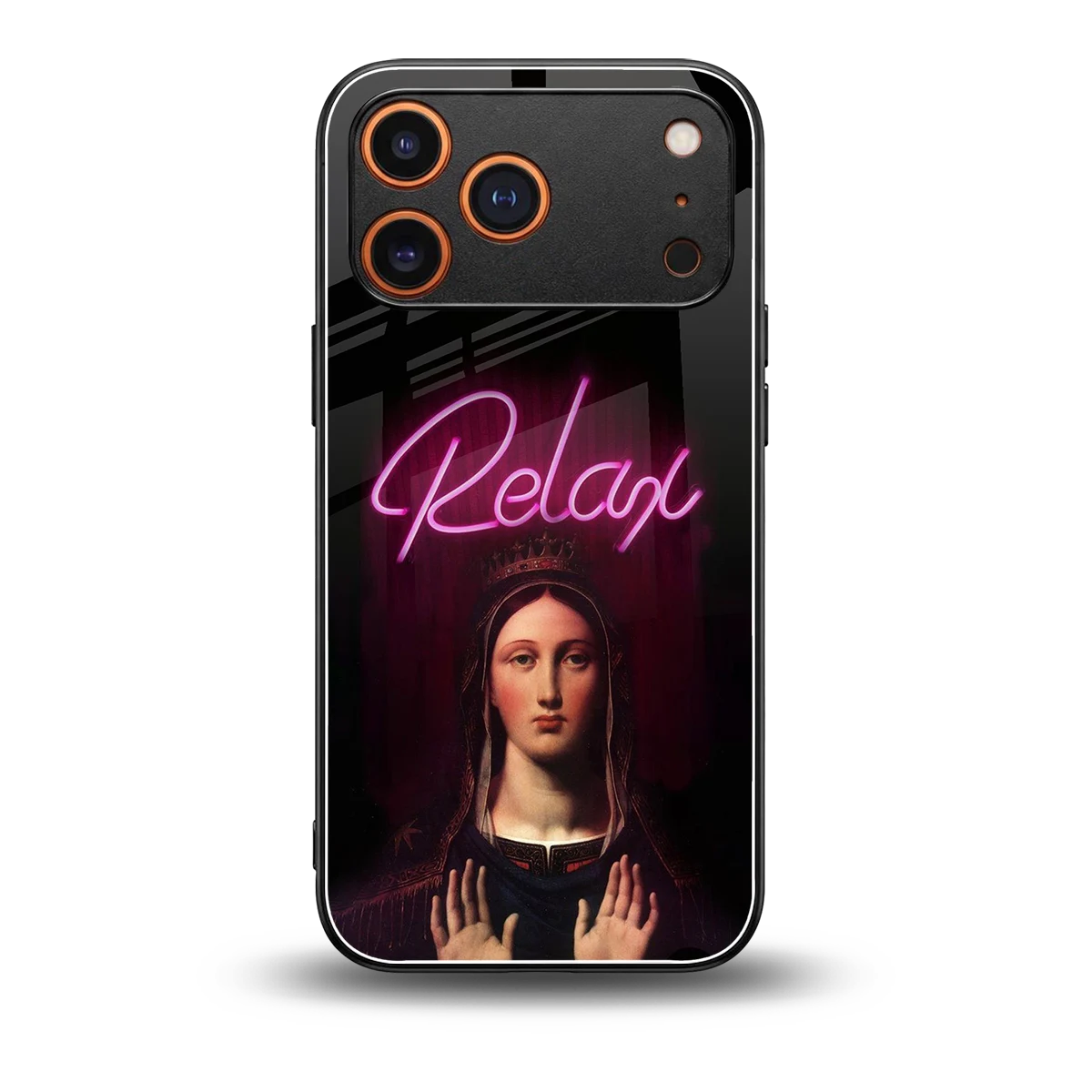 Relax back phone cover | glass case for iphone 17 pro max