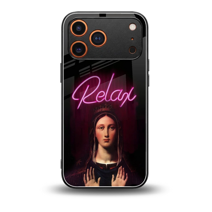 Relax back phone cover | glass case for iphone 17 pro max