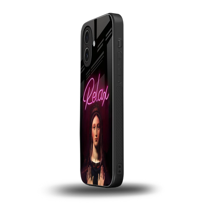 Relax iphone 17 mobile cover | shockproof glass phone case