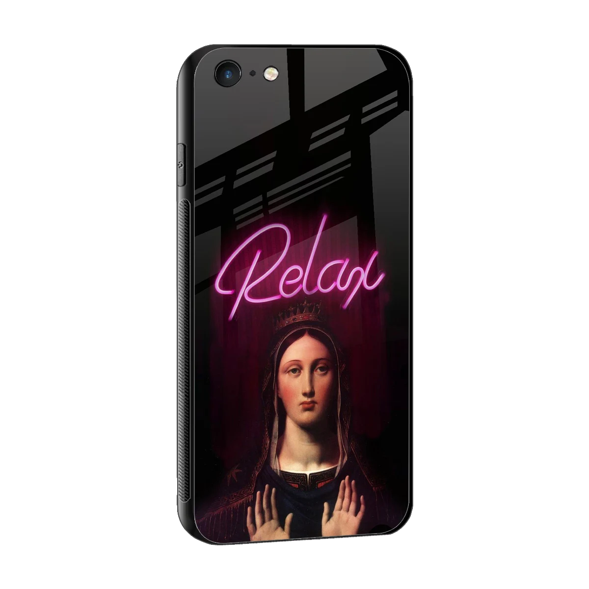 Relax sleek iphone 6 cover with tempered glass back and TPU edges