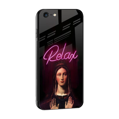 Relax sleek iphone 6 cover with tempered glass back and TPU edges