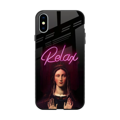 Relax back phone cover | glass case for iphone x