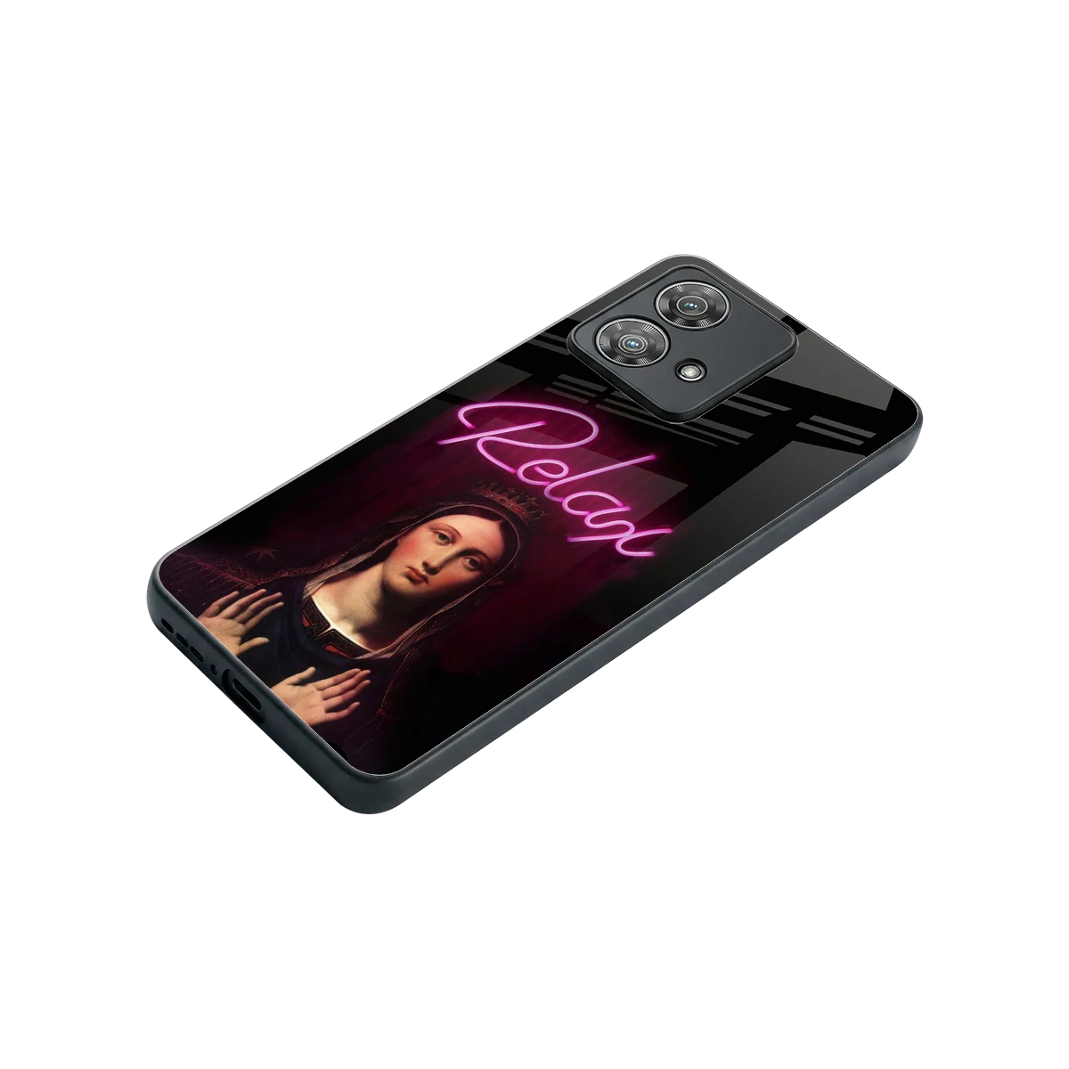 Relax stylish phone case for motorola edge 40 neo 5g | glossy glass and slim fit