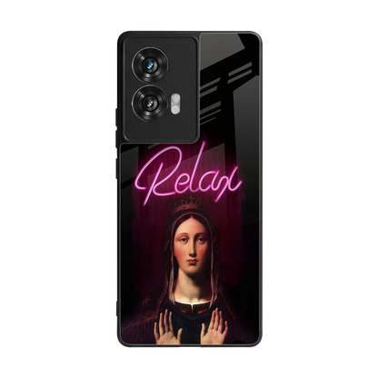 Relax back phone cover | glass case for motorola edge 50 fusion