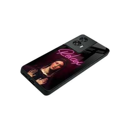 Relax stylish phone case for motorola edge 50 fusion | glossy glass and slim fit