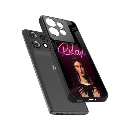 Relax sleek motorola edge 50 pro cover with tempered glass back and TPU edges