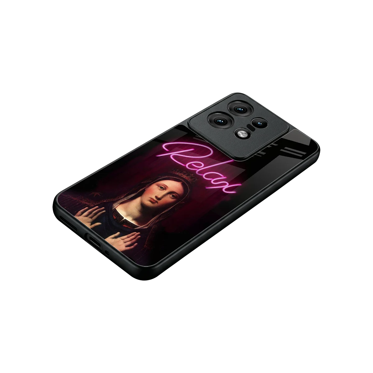 Relax stylish phone case for motorola edge 50 pro | glossy glass and slim fit