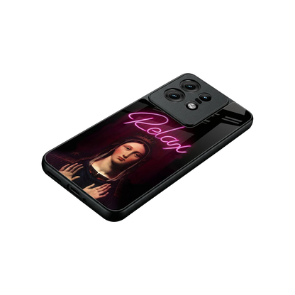 Relax stylish phone case for motorola edge 50 pro | glossy glass and slim fit