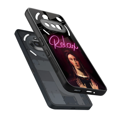 Relax sleek nothing phone 3a cover with tempered glass back and TPU edges