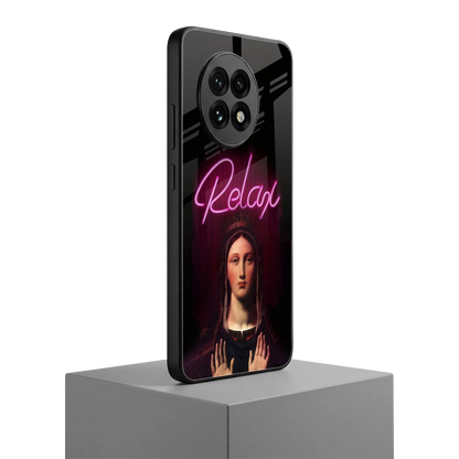 Relax oneplus 13r mobile cover | shockproof glass phone case